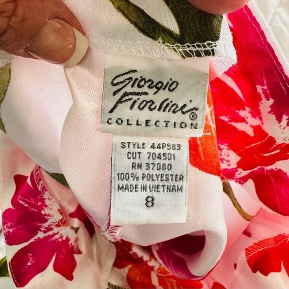 Y2K 90s Barbiecore Floral Retro Coquette Pants Size 8 - Picture 8 of 10